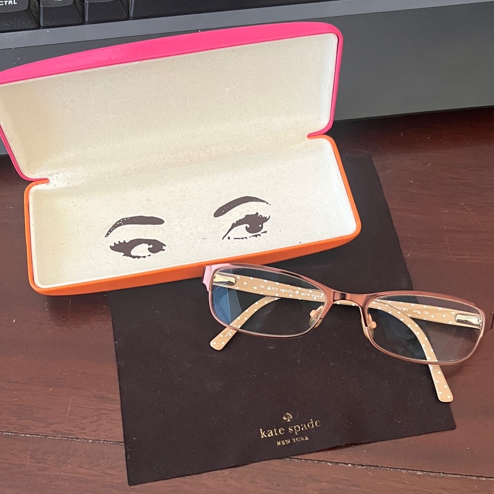 Kate Spade Pink and Gold Progressive Glasses
